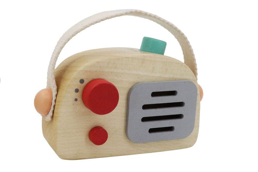 Kids Toy Chest Brand-Calm & Breezy, Toys-Musical Toys, Toys-Pretend Play WOODEN RADIO MUSIC BOX RED