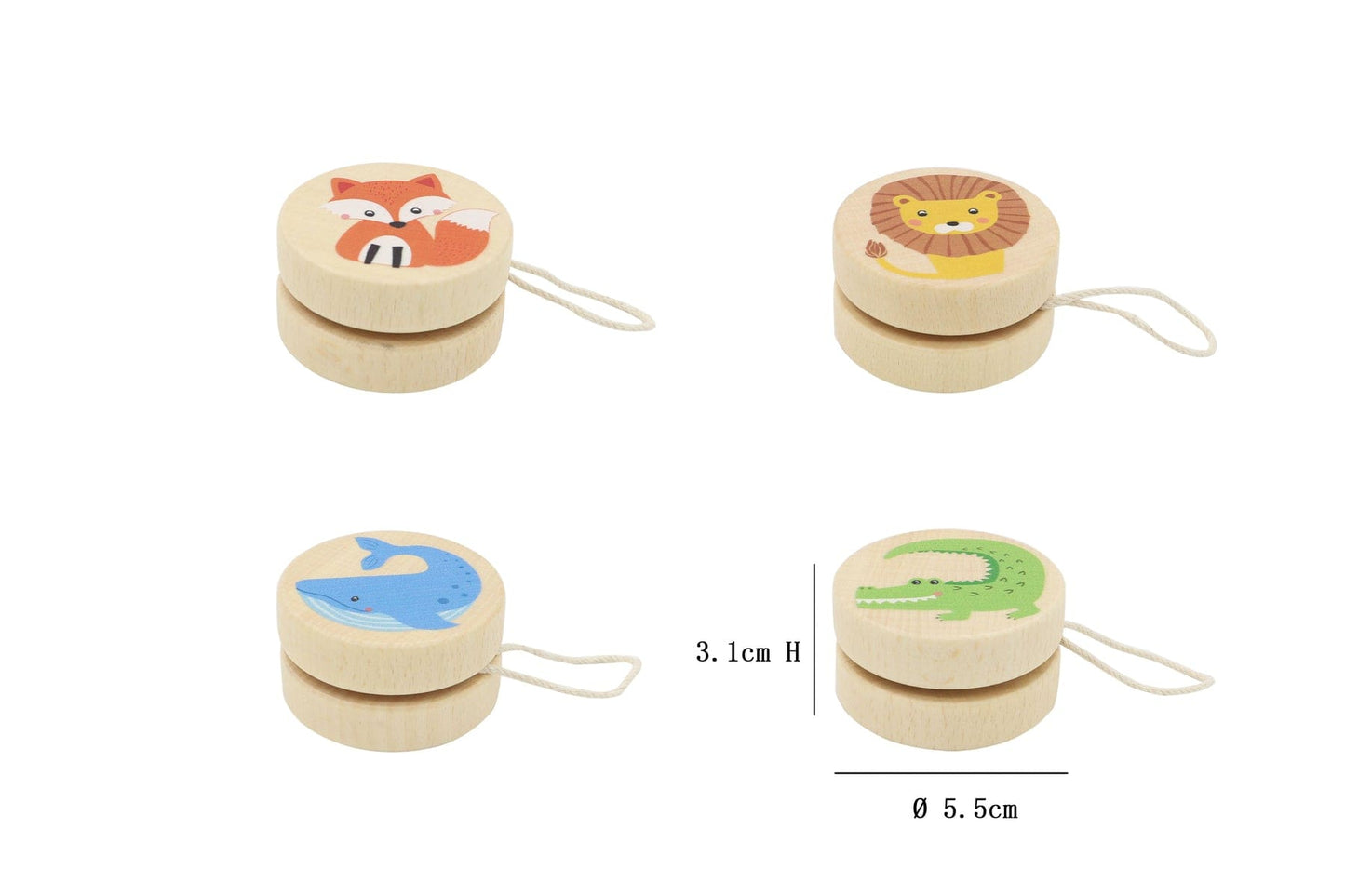 Kids Toy Chest Brand-Calm & Breezy, Toys-Novelty & Fidget CALM & BREEZY ANIMAL YO-YO PRICE FOR 4 SET OF 4