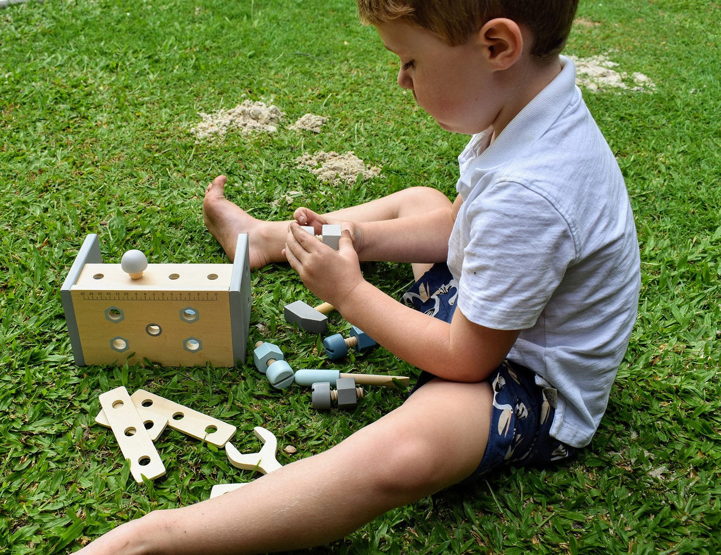 Kids Toy Chest Brand-Calm & Breezy, Toys-Pretend Play CALM & BREEZY 2 IN 1 TOOLBOX & TOOL BENCH