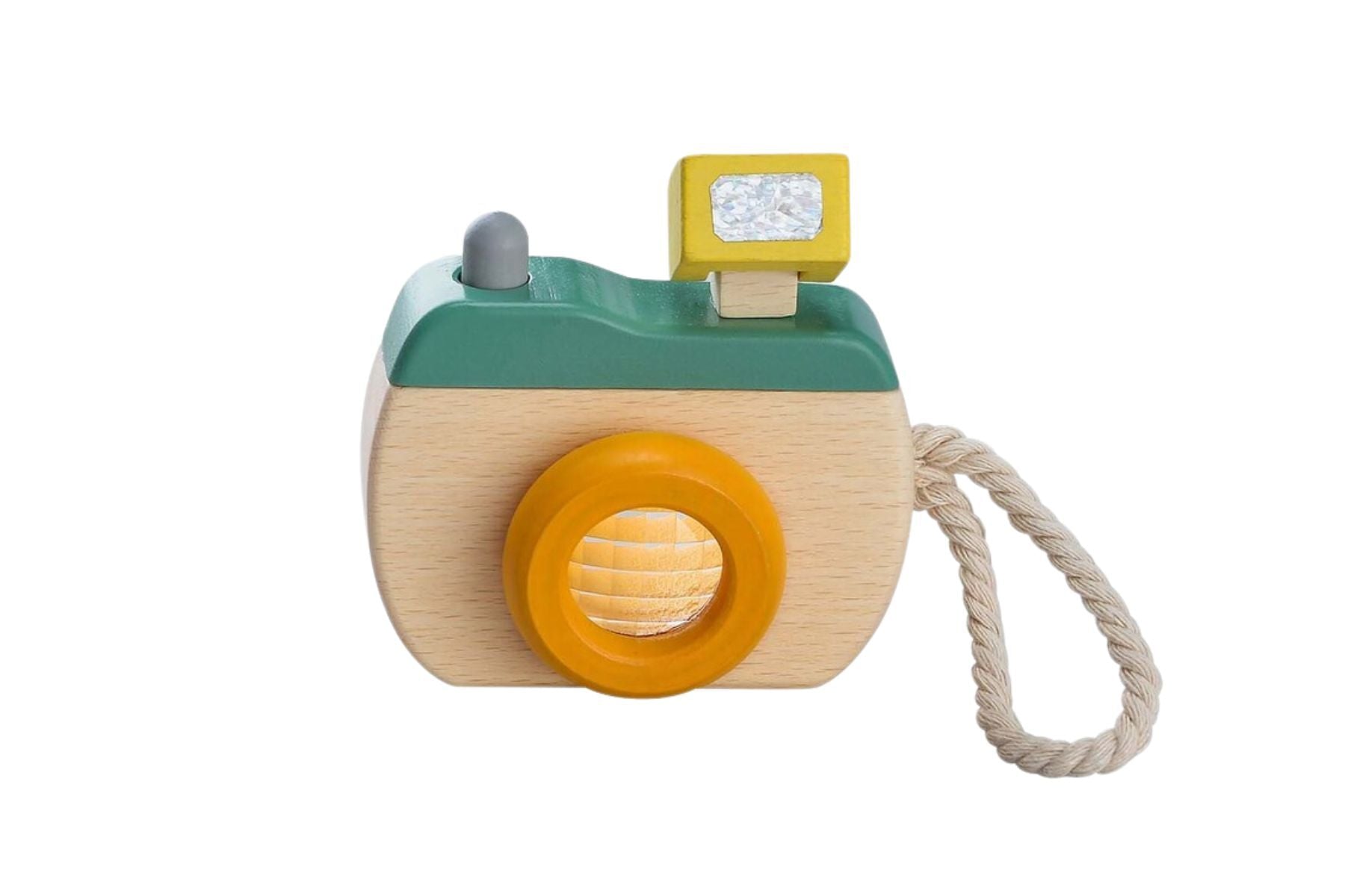 Kids Toy Chest Brand-Calm & Breezy, Toys-Pretend Play WOODEN KALEIDOSCOPE CAMERA OLIVE GREEN