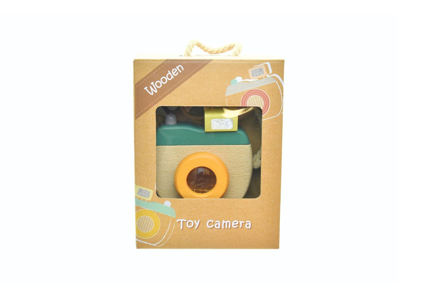 Kids Toy Chest Brand-Calm & Breezy, Toys-Pretend Play WOODEN KALEIDOSCOPE CAMERA OLIVE GREEN