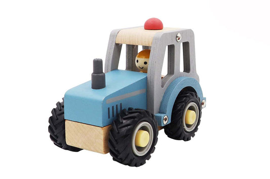 Kids Toy Chest Brand-Calm & Breezy, Toys-Vehicles CALM & BREEZY TRACTOR WITH RUBBER WHEELS BLUE