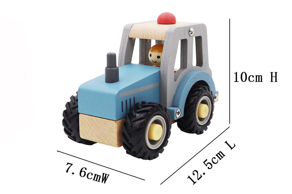 Kids Toy Chest Brand-Calm & Breezy, Toys-Vehicles CALM & BREEZY TRACTOR WITH RUBBER WHEELS BLUE