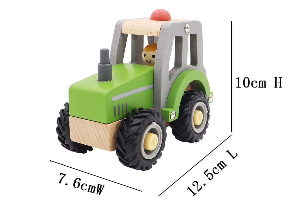 Kids Toy Chest Brand-Calm & Breezy, Toys-Vehicles CALM & BREEZY TRACTOR WITH RUBBER WHEELS GREEN