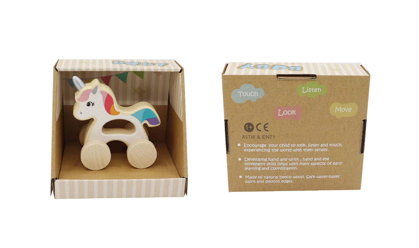 Kids Toy Chest Brand-Calm & Breezy, Toys-Vehicles CALM & BREEZY WOODEN UNICORN CAR