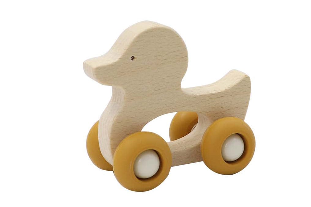 Kids Toy Chest Brand-Calm & Breezy, Toys-Vehicles WOODEN GRIP DUCK WITH SILICONE WHEELS