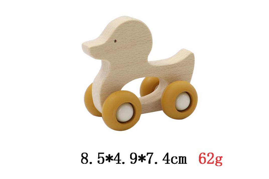 Kids Toy Chest Brand-Calm & Breezy, Toys-Vehicles WOODEN GRIP DUCK WITH SILICONE WHEELS