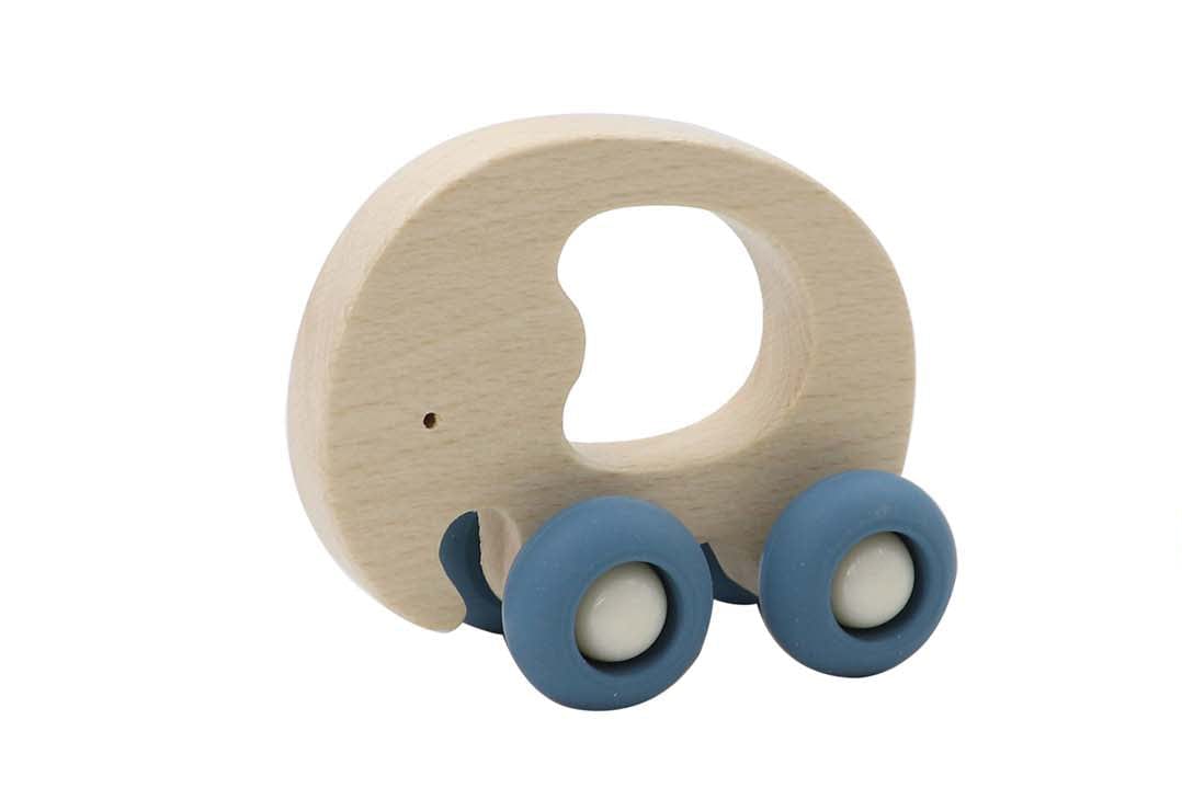 Kids Toy Chest Brand-Calm & Breezy, Toys-Vehicles WOODEN GRIP ELEPHANT WITH SILICONE WHEELS