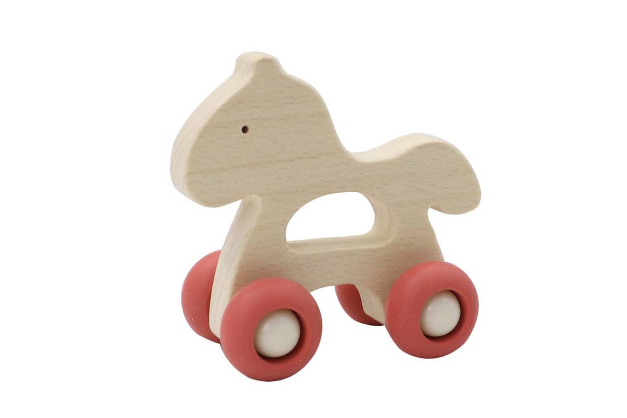 Kids Toy Chest Brand-Calm & Breezy, Toys-Vehicles WOODEN GRIP HORSE WITH SILICONE WHEELS