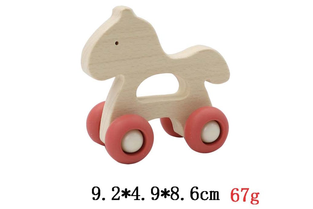 Kids Toy Chest Brand-Calm & Breezy, Toys-Vehicles WOODEN GRIP HORSE WITH SILICONE WHEELS