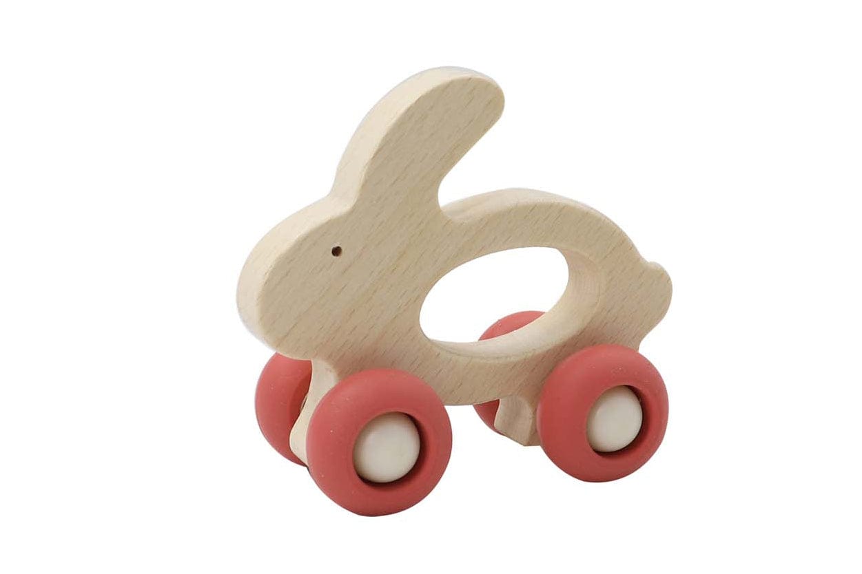 Kids Toy Chest Brand-Calm & Breezy, Toys-Vehicles WOODEN GRIP RABBIT WITH SILICONE WHEELS