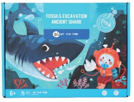 Kids Toy Chest Brand-JarMelo, Craft-Craft Kits FOSSILS EXCAVATION KIT - SHARK