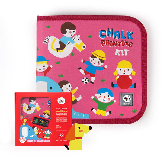 Kids Toy Chest Brand-JarMelo, Craft-Painting & Drawing, Craft-Craft Kits CHALK-A-DOODLE BOOK - HAPPY KINDERGARTEN