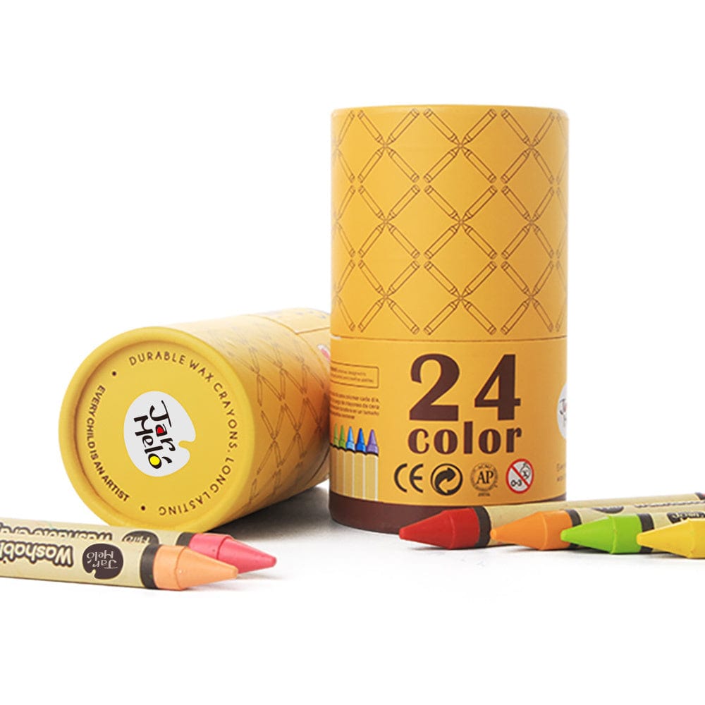 Kids Toy Chest Brand-JarMelo, Craft-Painting & Drawing WASHABLE CRAYONS -24 COLOURS