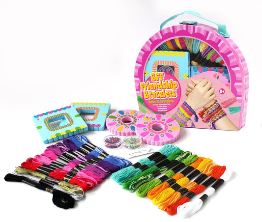 Kids Toy Chest Brand-Kaper Kidz, Craft-Craft Kits FRIENDS 4 EVER BRACELET MAKING KIT PINK