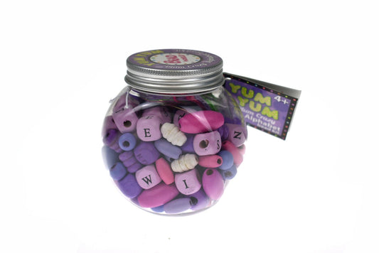 Kids Toy Chest Brand-Kaper Kidz, Craft-Craft Kits YUM YUM PURPLE PLUM CRAZY ALPHABET BEAD CRAFT KIT