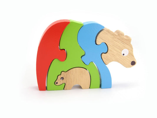 Kids Toy Chest Brand-Kaper Kidz, Games-Block Puzzles, X-FSC Certified, Toys-Blocks & Stacking STACKING JIGSAW-BEAR & BABY