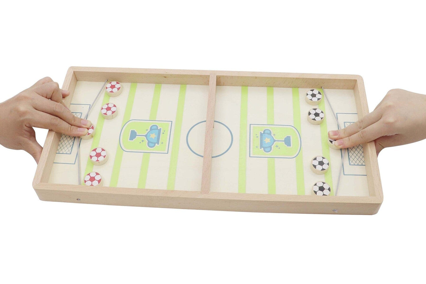 Kids Toy Chest Brand-Kaper Kidz, Games-Family Games WOODEN SLING SOCCER GAME