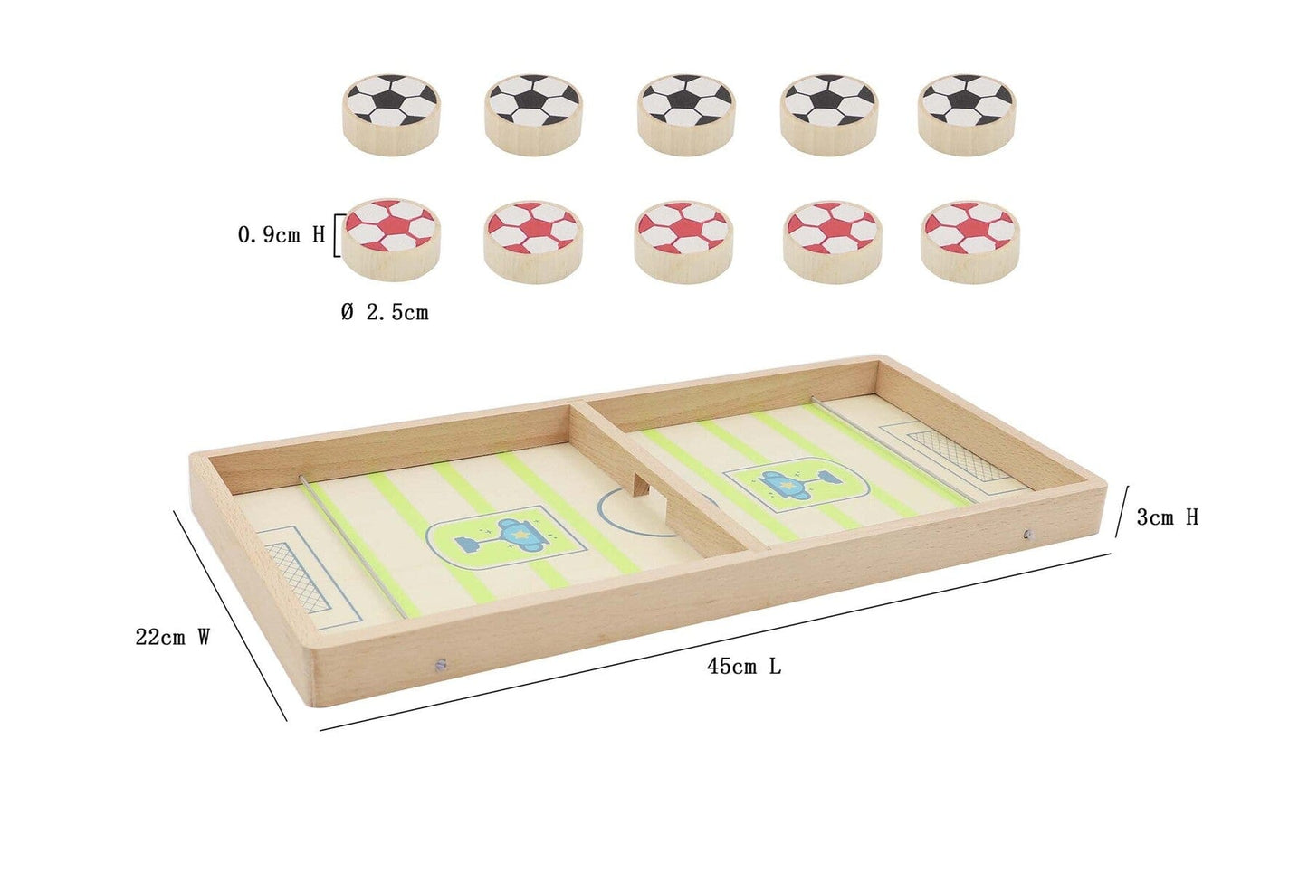 Kids Toy Chest Brand-Kaper Kidz, Games-Family Games WOODEN SLING SOCCER GAME