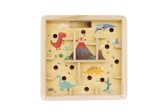 Kids Toy Chest Brand-Kaper Kidz, Games-Puzzles & Brainteasers WOODEN DINOSAUR LABYRINTH