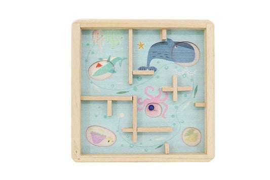 Kids Toy Chest Brand-Kaper Kidz, Games-Puzzles & Brainteasers WOODEN SEA ANIMAL LABYRINTH