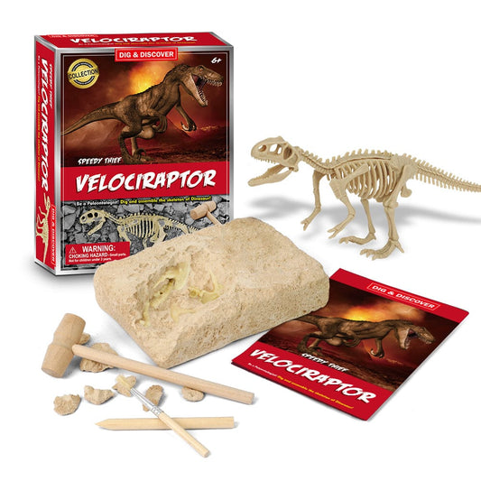 Kids Toy Chest Brand-Kaper Kidz, Science-Science Kits DIG & DISCOVER VELOCIRAPTOR DIG KITS