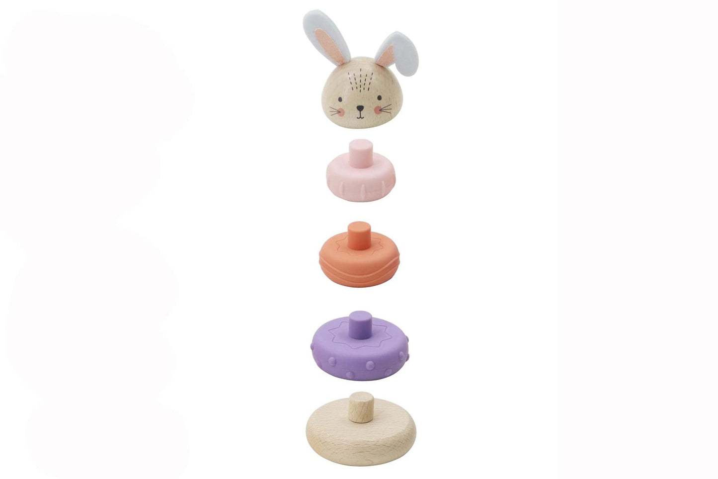 Kids Toy Chest Brand-Kaper Kidz, Toys-Blocks & Stacking ECOSTACK BUNNY RINGS