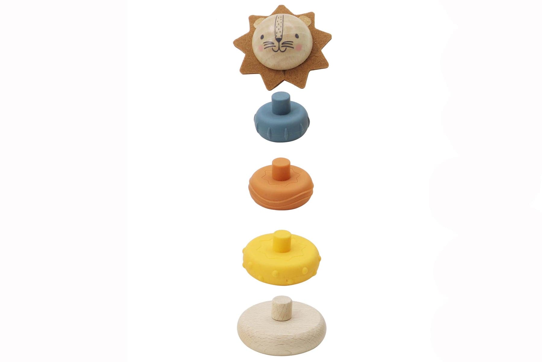 Kids Toy Chest Brand-Kaper Kidz, Toys-Blocks & Stacking ECOSTACK LION RINGS