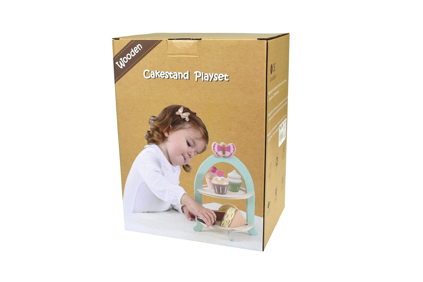 Kids Toy Chest Brand-Kaper Kidz, Toys-Cooking & Dining WOODEN HIGH TEA STAND PLAYSET
