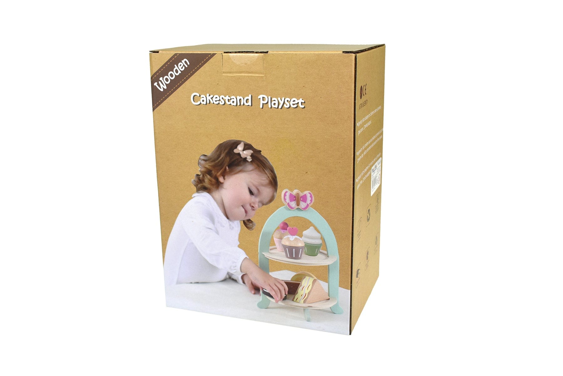 Kids Toy Chest Brand-Kaper Kidz, Toys-Cooking & Dining WOODEN HIGH TEA STAND PLAYSET