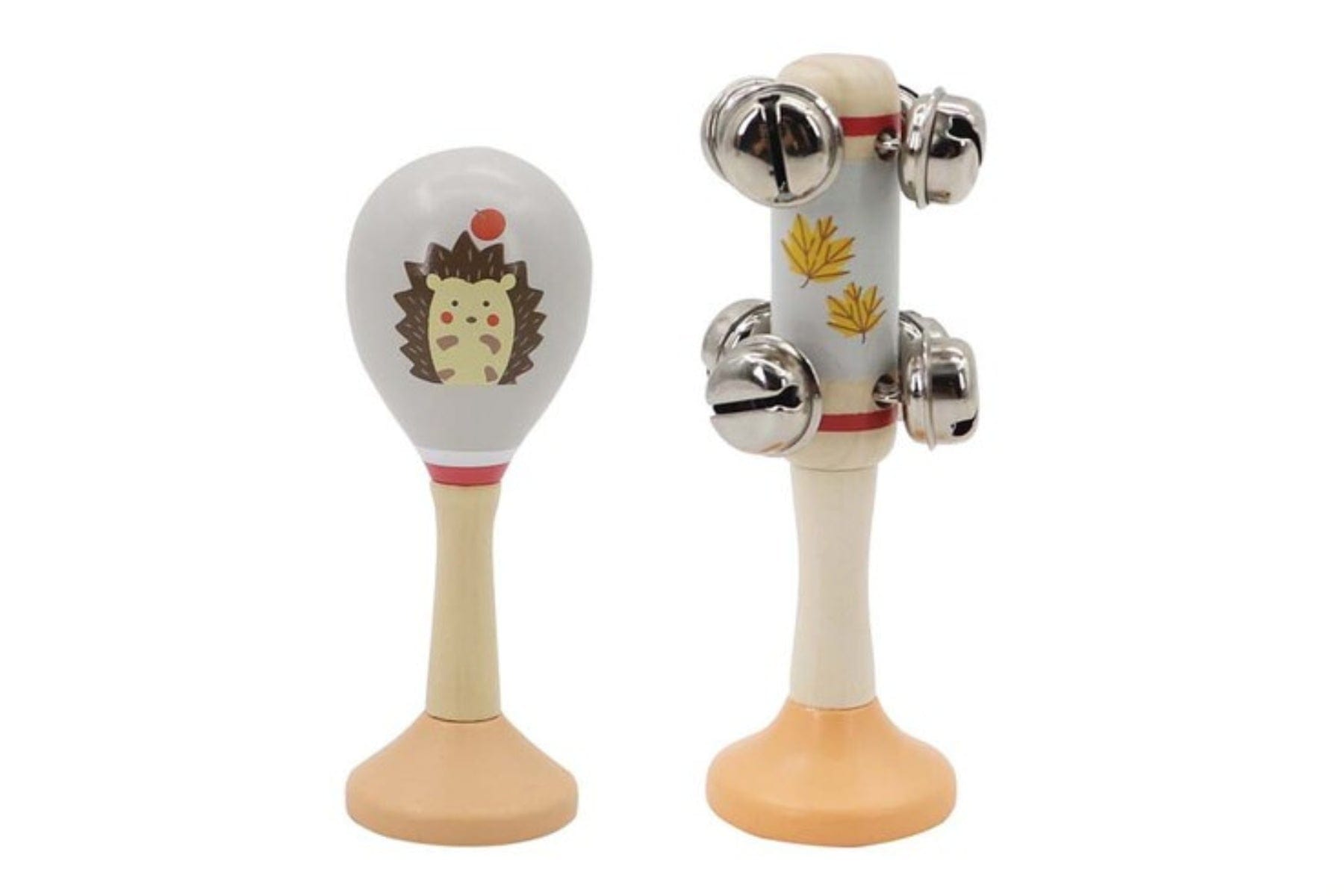 Kids Toy Chest Brand-Kaper Kidz, Toys-Musical Toys CALM & BREEZY HEDGEHOG WOODEN MARACA & BELL STICK SET