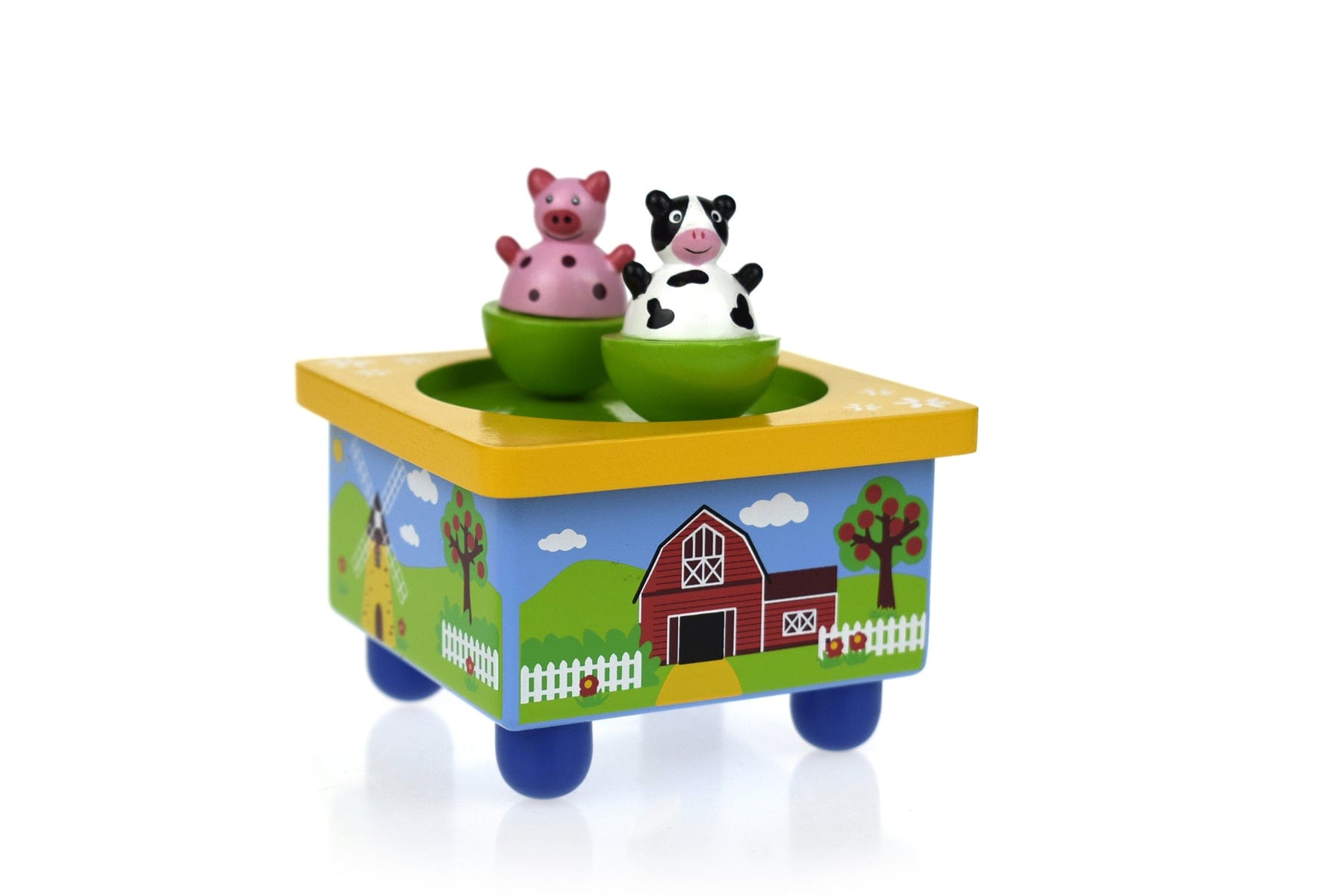 Kids Toy Chest Brand-Kaper Kidz, Toys-Musical Toys, Gift-Bedroom Decor FARM MUSIC BOX