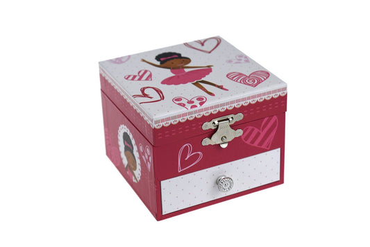 Kids Toy Chest Brand-Kaper Kidz, Toys-Musical Toys, Gift-Bedroom Decor MISTY BALLERINA SQUARE MUSIC BOX