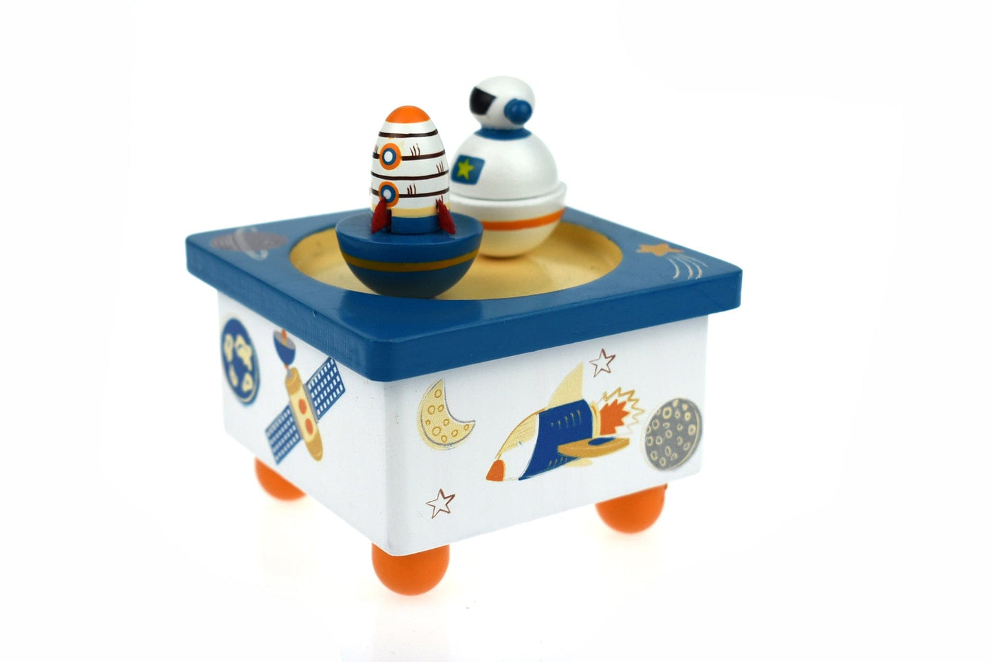 Kids Toy Chest Brand-Kaper Kidz, Toys-Musical Toys, Gift-Bedroom Decor ROCKET MUSIC BOX