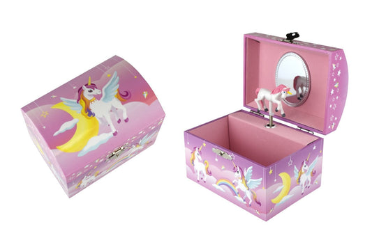 Kids Toy Chest Brand-Kaper Kidz, Toys-Musical Toys, Gift-Bedroom Decor STARLIGHT UNICORN DOME MUSIC BOX