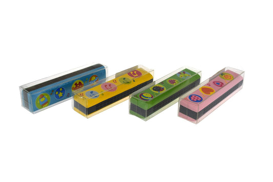 Kids Toy Chest Brand-Kaper Kidz, Toys-Musical Toys WOODEN MIXED PATTERN HARMONICA