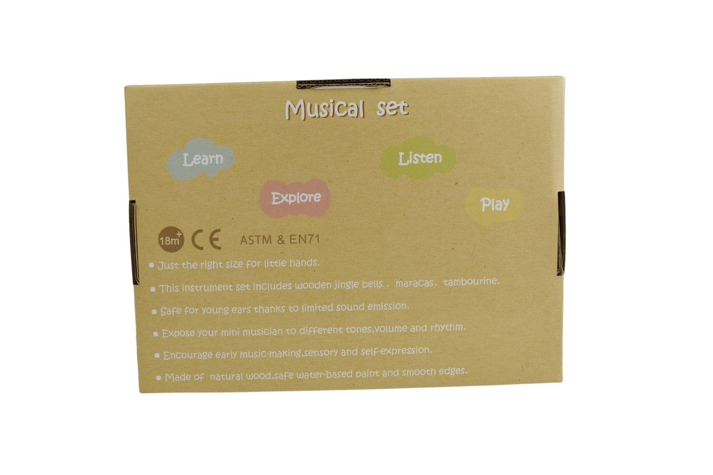 Kids Toy Chest Brand-Kaper Kidz, Toys-Musical Toys, X-FSC Certified CALM & BREEZY DEER WOODEN 3PCS MUSICAL SET