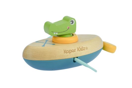 Kids Toy Chest Brand-Kaper Kidz, Toys-Outdoor & Water Play ANIMAL CANOE PULL STRING CROCODILE WATER BATH TOY