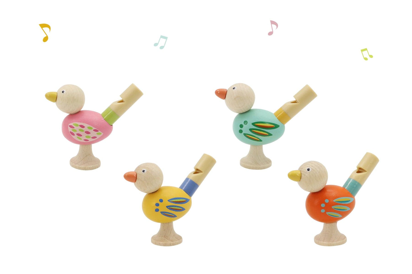 Kids Toy Chest Brand-Kaper Kidz, Toys-Outdoor & Water Play, Toys-Novelty & Fidget WOODEN BIRD WHISTLE SET OF 4