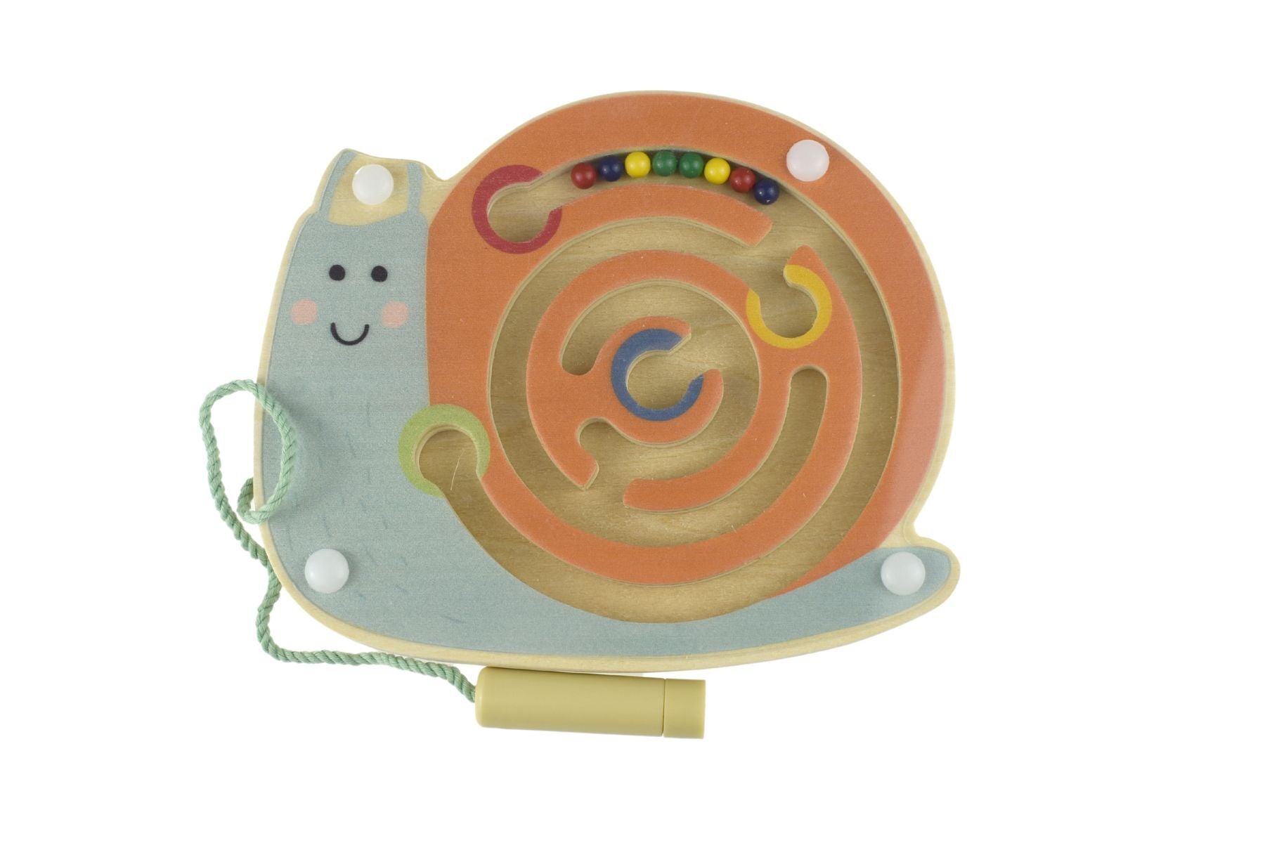 Kids Toy Chest Brand-Kaper Kidz, Toys-Outdoor & Water Play, Toys-Novelty & Fidget WOODEN SNAIL MAGNETIC LABYRINTH