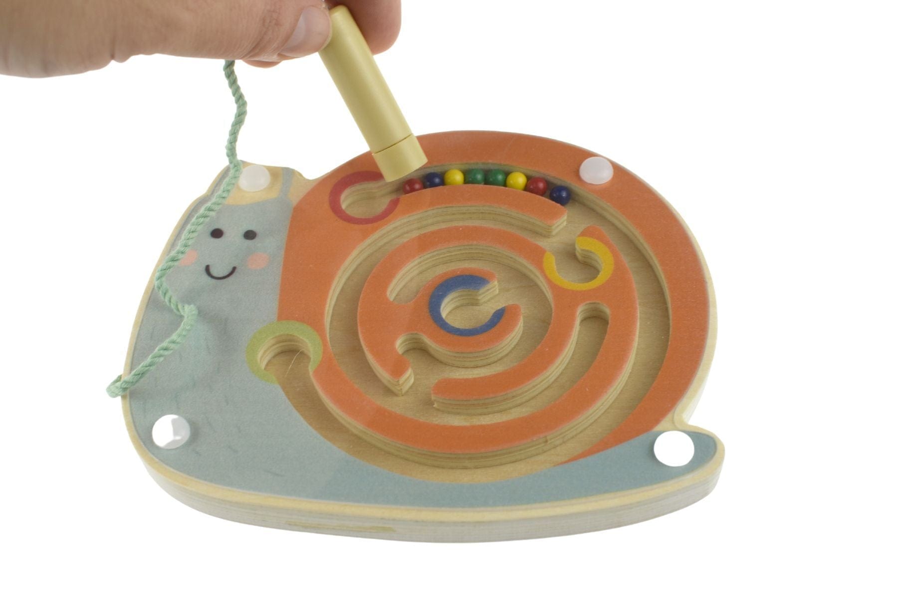 Kids Toy Chest Brand-Kaper Kidz, Toys-Outdoor & Water Play, Toys-Novelty & Fidget WOODEN SNAIL MAGNETIC LABYRINTH
