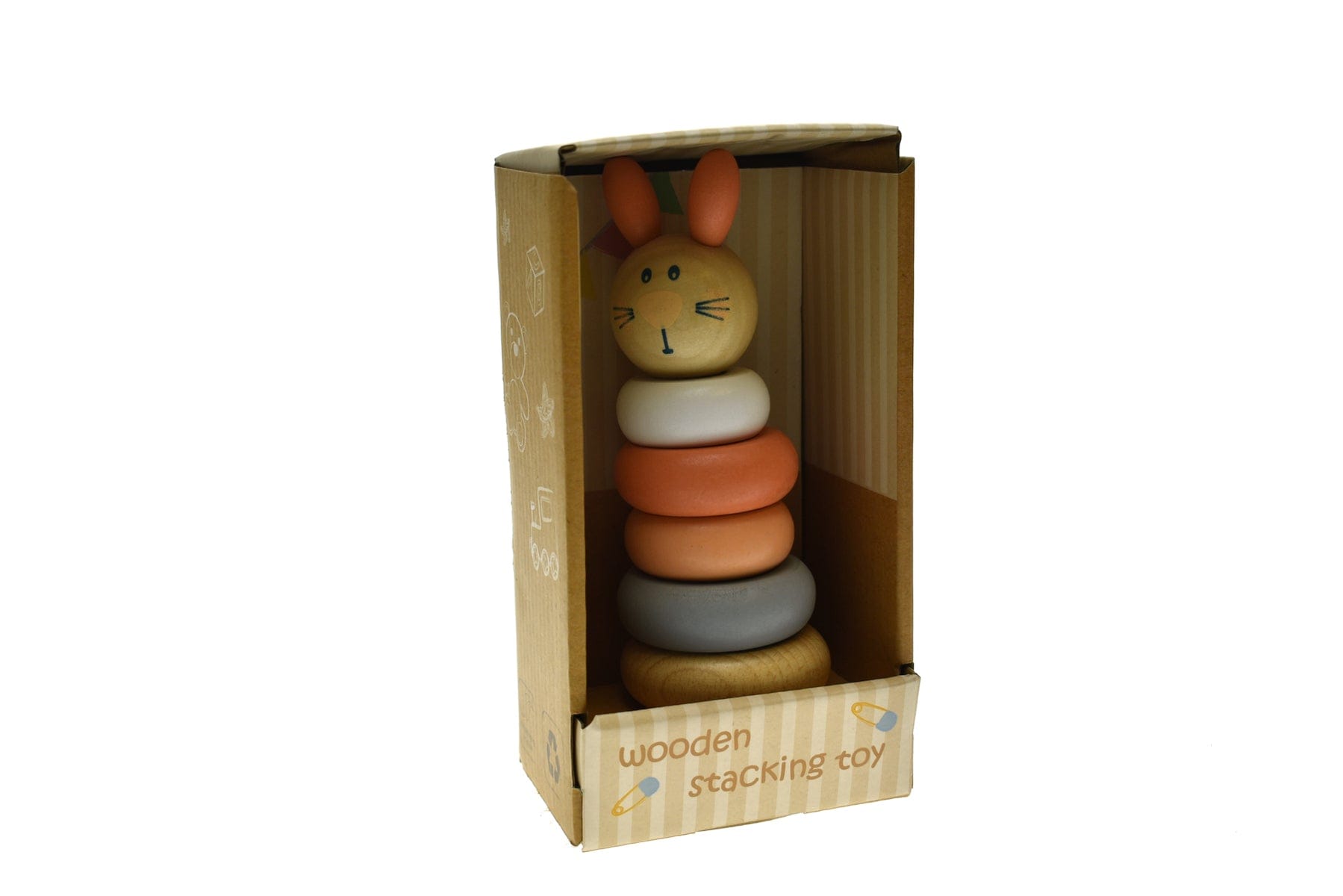 Kids Toy Chest Brand-Kaper Kidz, Toys-Pretend Play,Toys-Blocks & Stacking, Gift-Baby Shower ANIMAL STACKING BLOCKS RABBIT