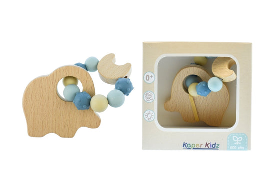 Kids Toy Chest Brand-Kaper Kidz, Toys-Rattles & Teethers, Toys-Gift-Baby Shower ECOBEAD ELEPHANT TEETHER