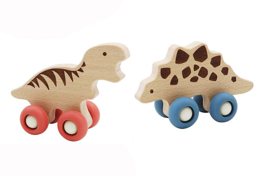 Kids Toy Chest Brand-Kaper Kidz, Toys-Vehicles ECOWHEELS DINOSAUR MOVERS TYRANNOSAURUS & STEGOSAURUS