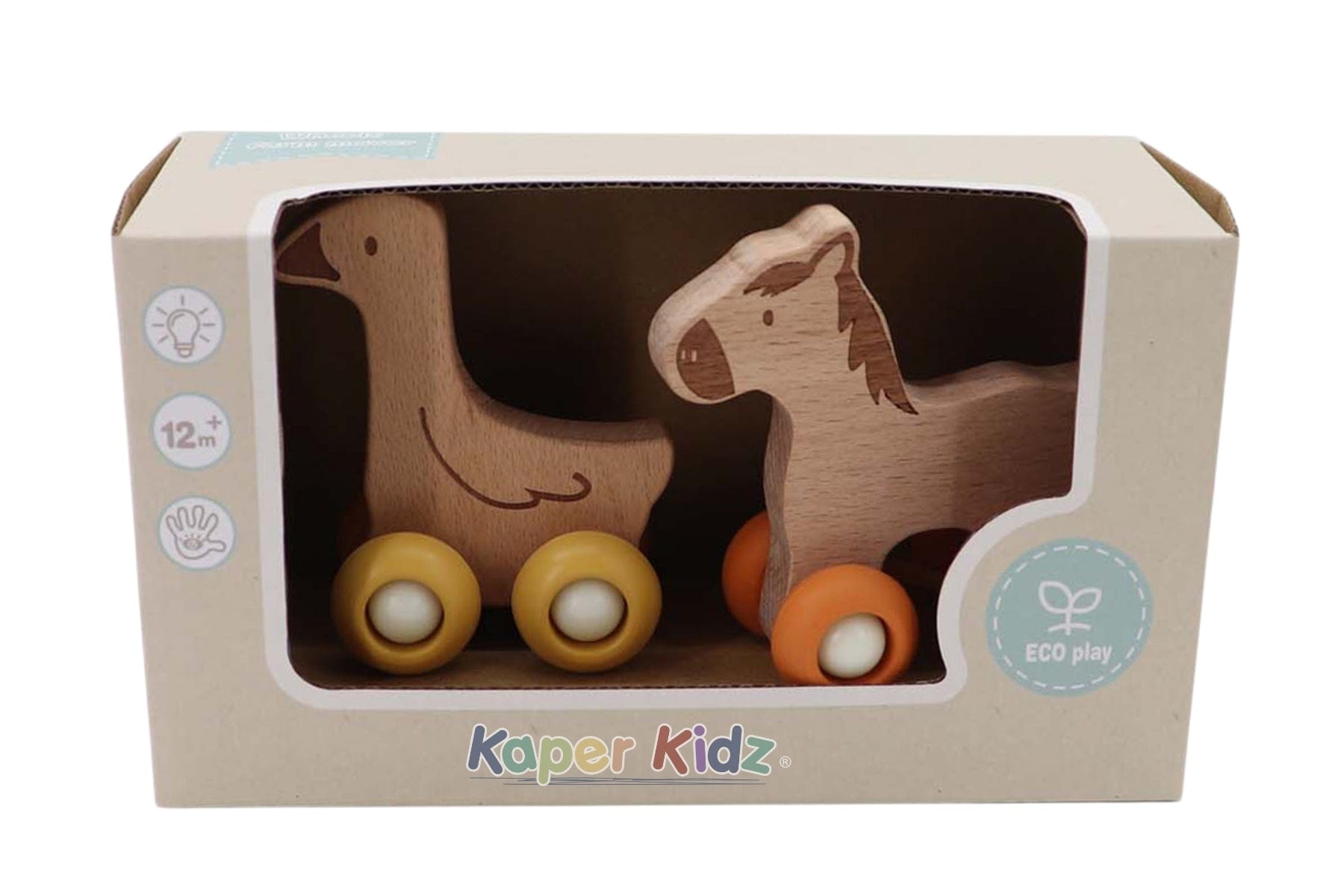 Kids Toy Chest Brand-Kaper Kidz, Toys-Vehicles ECOWHEELS FARM MOVERS HORSE & DUCK