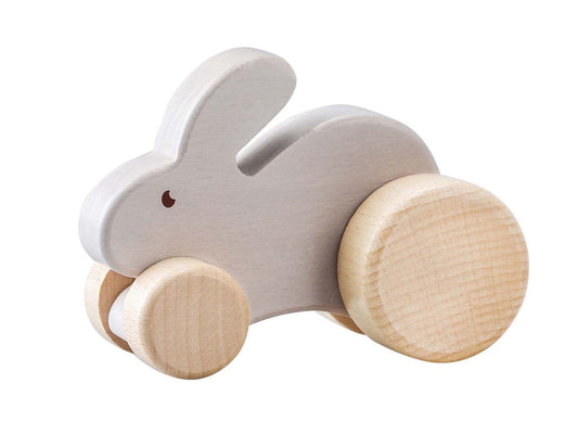 Kids Toy Chest Brand-Kaper Kidz, Toys-Vehicles, Gift-Baby Shower CALM & BREEZY WOODEN RABBIT CAR