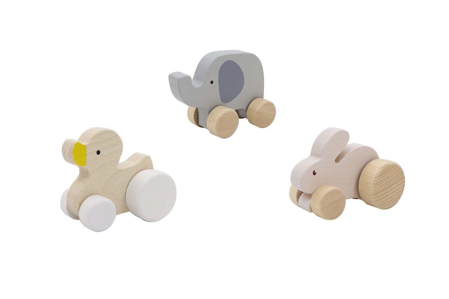 Kids Toy Chest Brand-Kaper Kidz, Toys-Vehicles, Gift-Baby Shower WOODEN ANIMAL CAR SET OF 3