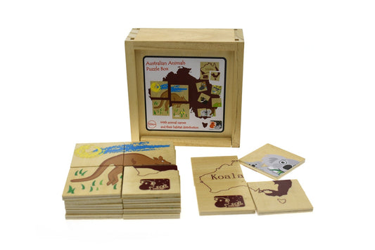 Kids Toy Chest Brand-Koala Dream, Games-Jigsaw Puzzles, X-FSC Certified, Games-Educational AUSTRALIAN ANIMAL PUZZLE BOX