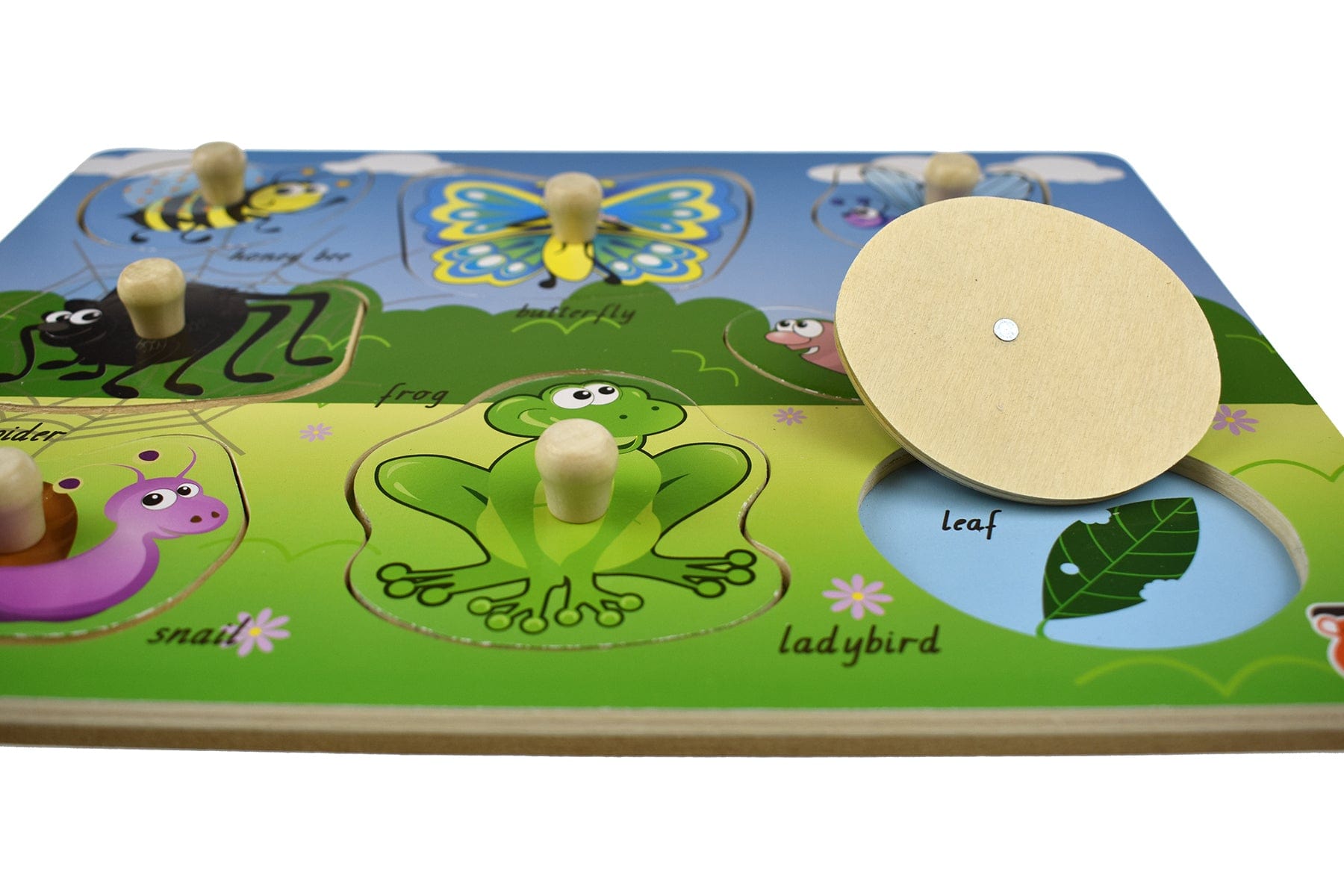 Kids Toy Chest Brand-Koala Dream, Games-Peg & Tray Puzzles Multicolor INSECT PEG PUZZLE
