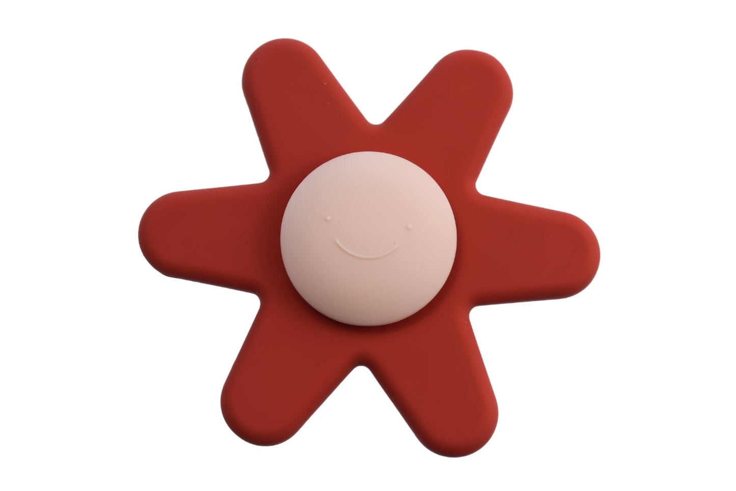 Kids Toy Chest Brand-Koala Dream, Gift-Baby Shower, Gift-Silicone Toys & Teethers SILICONE DAISY SPINNER RED